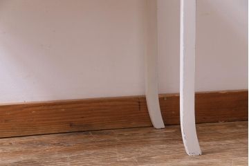 フランスアンティーク　ペイント家具　シャビーシックな雰囲気漂うガラスケース(陳列棚)