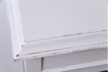 フランスアンティーク　ペイント家具　シャビーシックな雰囲気漂うガラスケース(陳列棚)