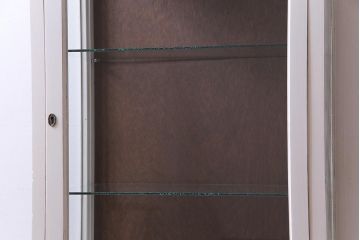 フランスアンティーク　ペイント家具　シャビーシックな雰囲気漂うガラスケース(陳列棚)