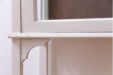 フランスアンティーク　ペイント家具　シャビーシックな雰囲気漂うガラスケース(陳列棚)