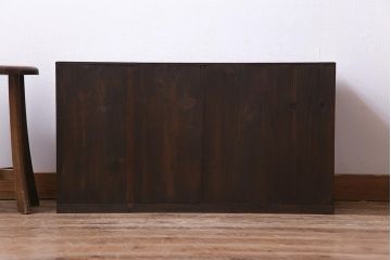 レトロ家具　昭和中期　柿材・檜材　レトロな雰囲気が味わい感じるローボード(テレビボード、戸棚)
