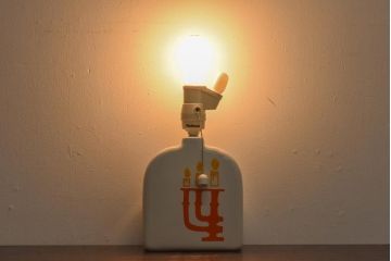 昭和レトロ　ナショナル(National、松下電工)　ポップな色合いのスタンドライト(テーブルランプ、卓上照明)