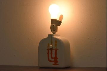 昭和レトロ　ナショナル(National、松下電工)　ポップな色合いのスタンドライト(テーブルランプ、卓上照明)