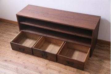 ラフジュ工房オリジナル　古い箪笥の引き出しを使ったリメイクローボード(テレビボード、収納棚)