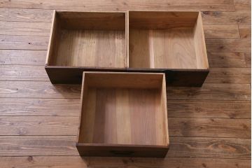 ラフジュ工房オリジナル　古い箪笥の引き出しを使ったリメイクローボード(テレビボード、収納棚)