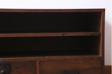 ラフジュ工房オリジナル　古い箪笥の引き出しを使ったリメイクローボード(テレビボード、収納棚)