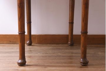 アンティーク家具　アンティーク　オーク材　シンプルなデザインのバタフライテーブル(エクステンションテーブル)