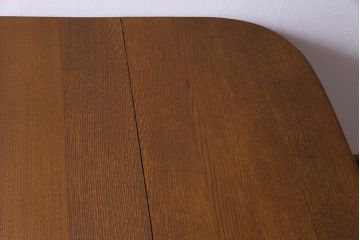 アンティーク家具　アンティーク　オーク材　シンプルなデザインのバタフライテーブル(エクステンションテーブル)