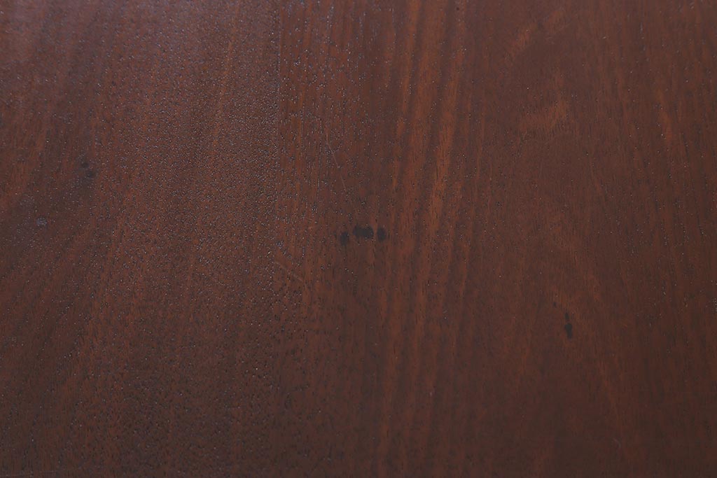 アンティーク家具　フランスアンティーク　ウォールナット材　クラシカルな取っ手がおしゃれなキャスター付きデスク(両袖机)