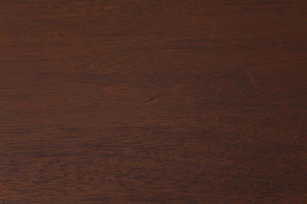 アンティーク家具　フランスアンティーク　ウォールナット材　クラシカルな取っ手がおしゃれなキャスター付きデスク(両袖机)