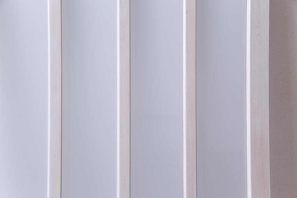 ペイント建具　色ガラス入り　清涼感漂う細身のドア(扉)