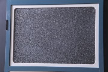 ペイント建具　ダイヤガラス入り　爽やかな色合いのドア(扉)