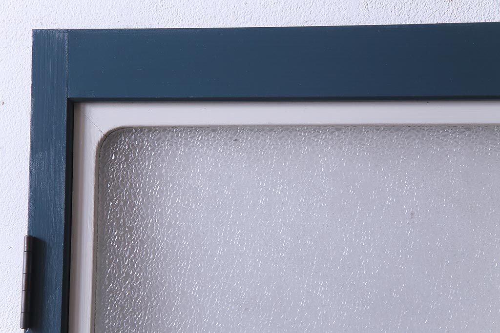 ペイント建具　ダイヤガラス入り　爽やかな色合いのドア(扉)