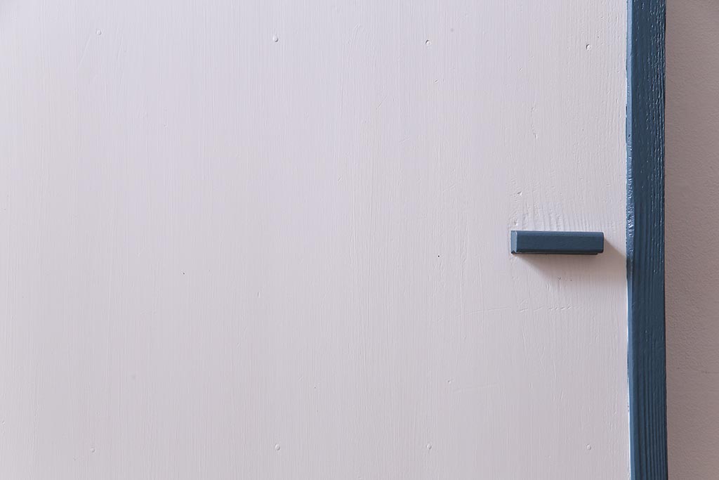 ペイント建具　ダイヤガラス入り　爽やかな色合いのドア(扉)