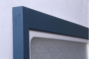 ペイント建具　ダイヤガラス入り　爽やかな色合いのドア(扉)