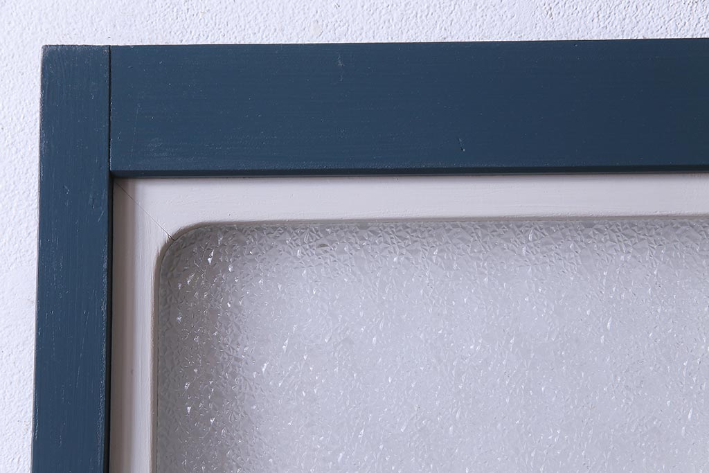 ペイント建具　ダイヤガラス入り　爽やかな色合いのドア(扉)