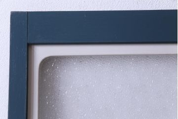 ペイント建具　ダイヤガラス入り　爽やかな色合いのドア(扉)