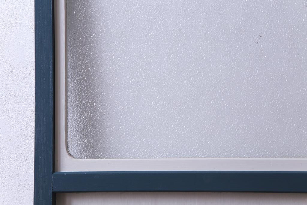 ペイント建具　ダイヤガラス入り　爽やかな色合いのドア(扉)