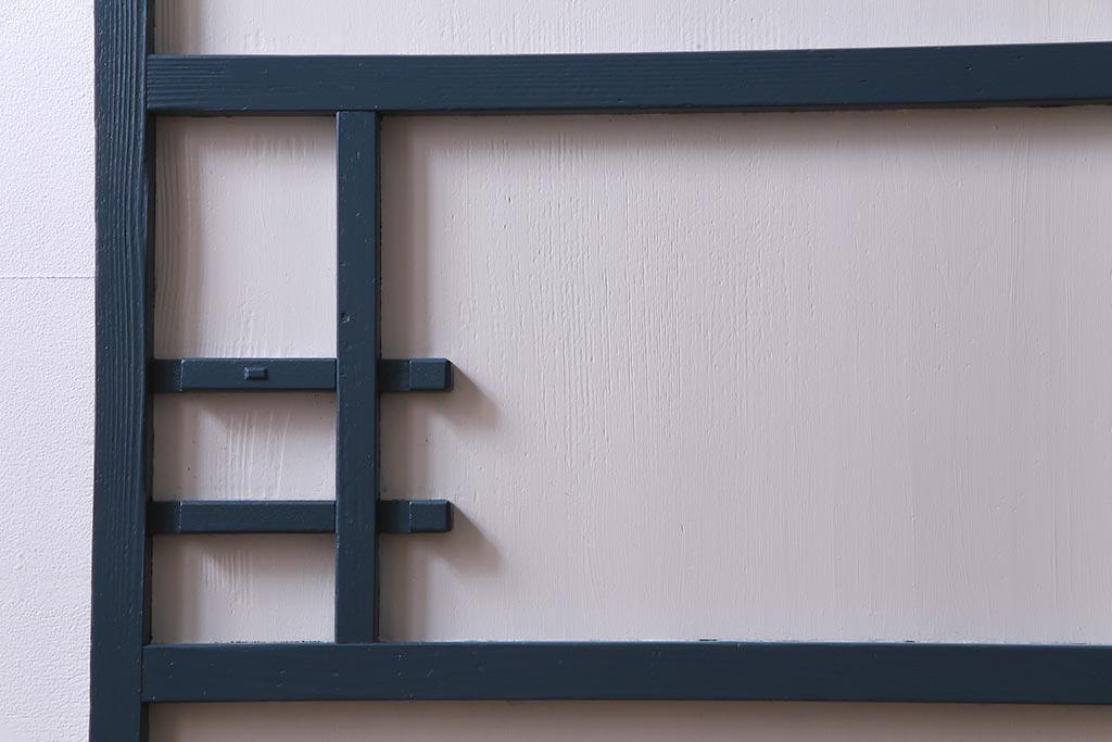 ペイント建具　ダイヤガラス入り　爽やかな色合いのドア(扉)