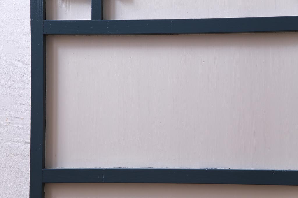 ペイント建具　ダイヤガラス入り　爽やかな色合いのドア(扉)