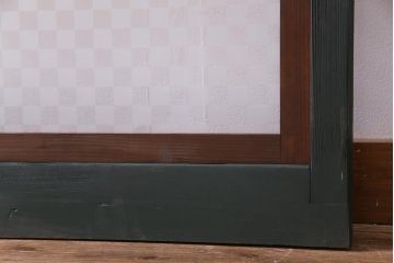 ペイント建具　当店オリジナルガラス入り　和モダンなデザインのガラス戸2枚セット(窓、格子戸)