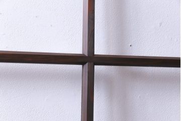 和製アンティーク　激レア　シンプルなデザインがレトロな背の高いガラス戸2枚セット(建具、引き戸)