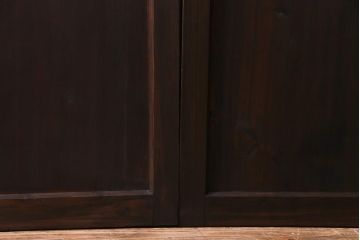 和製アンティーク　激レア　シンプルなデザインがレトロな背の高いガラス戸2枚セット(建具、引き戸)