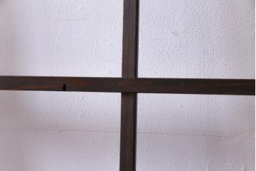 和製アンティーク　激レア　シンプルなデザインがレトロな背の高いガラス戸2枚セット(建具、引き戸)