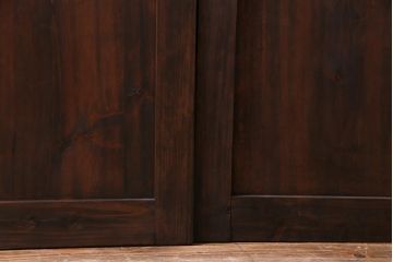 和製アンティーク　激レア　シンプルなデザインがレトロな背の高いガラス戸2枚セット(建具、引き戸)