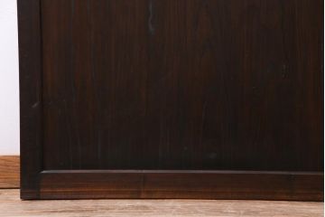 和製アンティーク　ラフジュ工房オリジナルステンドグラス　結霜ガラスとステンドグラス入りの和モダンなガラス帯戸1枚(板戸、引戸)