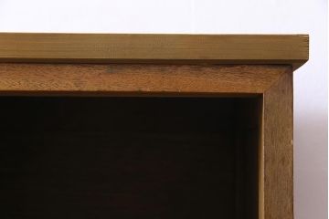 レトロ家具　昭和レトロ　脚付き　素朴な木味が懐かしい雰囲気を醸し出すロッカー(下駄箱、マス目棚)(2)