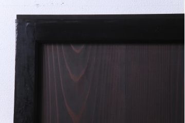 和製アンティーク　ラフジュ工房オリジナルステンドグラス　モールガラスとステンドグラス入りの和モダンな帯戸1枚(ガラス帯戸、板戸、引戸)