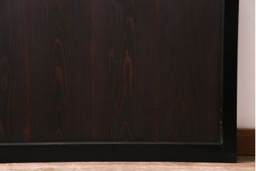 和製アンティーク　ラフジュ工房オリジナルステンドグラス　モールガラスとステンドグラス入りの和モダンな帯戸1枚(ガラス帯戸、板戸、引戸)
