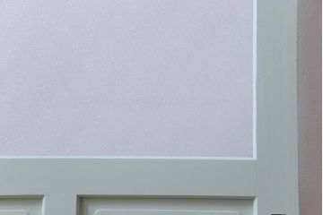 ペイント建具　ダイヤガラス入り　爽やかさが感じられる淡いカラーのガラス戸1枚(引戸、建具)