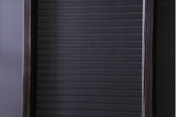 昭和初期　モールガラスとすりガラスを組み入れた和モダンなガラス戸1枚(引戸、建具)