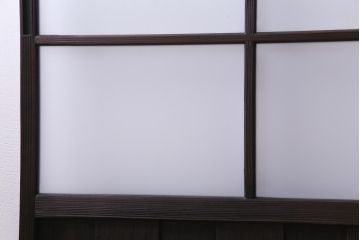 昭和初期　モールガラスとすりガラスを組み入れた和モダンなガラス戸1枚(引戸、建具)