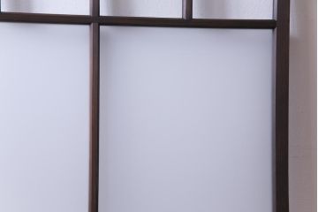 昭和初期　モールガラスとすりガラスを組み入れた和モダンなガラス戸1枚(引戸、建具)