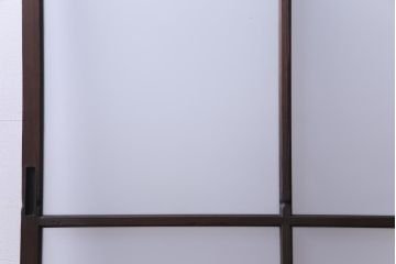 昭和初期　モールガラスとすりガラスを組み入れた和モダンなガラス戸1枚(引戸、建具)