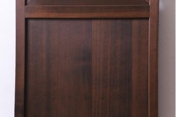 昭和初期　ラフジュ工房オリジナルステンドグラス　色ガラスと結霜ガラスがアクセントのステンドグラス入り引戸1枚(建具)(1)