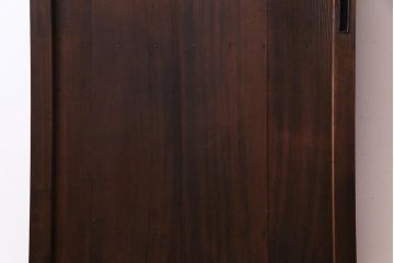 昭和初期　ラフジュ工房オリジナルステンドグラス　色ガラスと結霜ガラスがアクセントのステンドグラス入り引戸1枚(建具)(2)
