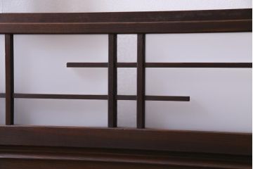 当店オリジナルガラス　変わり花菱　デザインガラスを使用したレトロな雰囲気のガラス戸2枚セット(建具、引き戸)