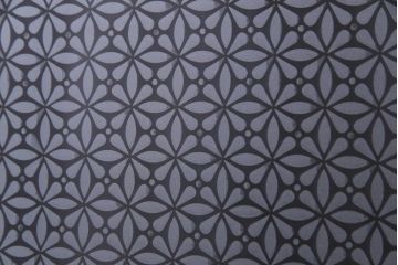 当店オリジナルガラス　変わり花菱　デザインガラスを使用したレトロな雰囲気のガラス戸2枚セット(建具、引き戸)(1)