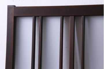 当店オリジナルガラス　変わり花菱　デザインガラスを使用したレトロな雰囲気のガラス戸2枚セット(建具、引き戸)(1)