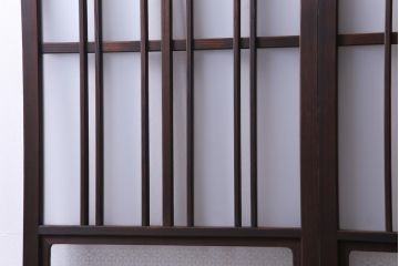 当店オリジナルガラス　変わり花菱　デザインガラスを使用したレトロな雰囲気のガラス戸2枚セット(建具、引き戸)(1)