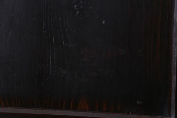 和製アンティーク　色ガラス・デザインガラス入り　ノスタルジックな雰囲気がお洒落な板戸2枚セット(建具、引き戸)