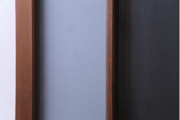 昭和初期　色ガラス入り　レトロモダンな雰囲気がお洒落なガラス戸2枚セット(建具、引き戸)