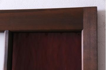 昭和初期　色ガラス入り　レトロモダンな雰囲気がお洒落なガラス戸2枚セット(建具、引き戸)