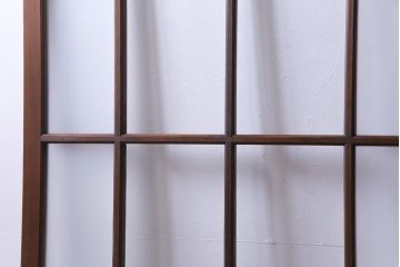 昭和初期　色ガラス入り　レトロモダンな雰囲気がお洒落なガラス戸2枚セット(建具、引き戸)