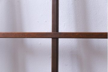 昭和初期　色ガラス入り　レトロモダンな雰囲気がお洒落なガラス戸2枚セット(建具、引き戸)