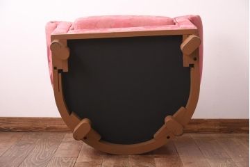 ヴィンテージ家具　ビンテージ　金華山張り　シノワズリースタイルにおすめなラウンジソファ(一人掛けソファ)